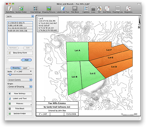 Small Plat Plotting and Plat Mapping Software.