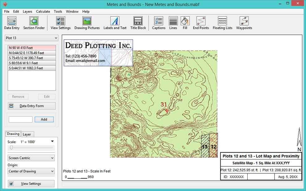 mapdraw deed plotter free software
